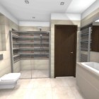 Łaziekna z pasiastym dekorem Tychy