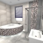 Łazienka z elementem blue otoczaka Tyhcy