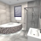 Łazienka z elementem blue otoczaka Tyhcy