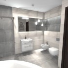 Nowoczesna łazienka w gołębiej szarości Tychy