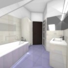 Nowoczesna łazienka z różową szklaną mozaiką Katowice